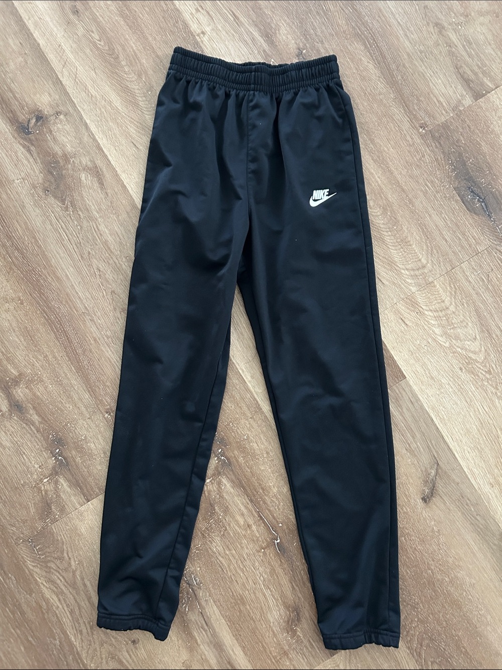 Nike Black Kids Athletic Joggers with White Logo